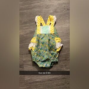 Ric Rac & Ruffles romper 0-3m
